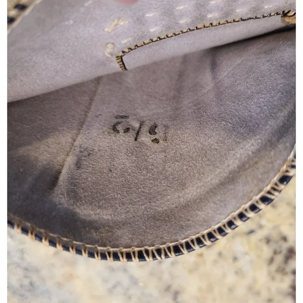 Vintage Size 6.5 Small Black Leather Formal 10